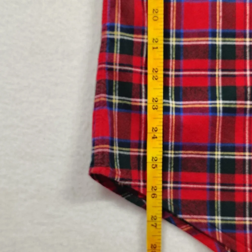 Ralph Lauren Mens Classic Fit Red‎ Tartan Plaid Button Down Shirt XL Long Sleeve